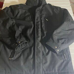 Johnston & Murphy Mens Double Collar Polyester Jacket-Coat Sz XL